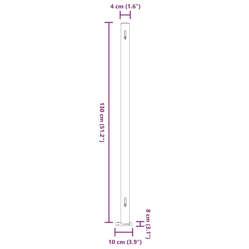 Retractable Side Awning 220x500cm for Outdoors