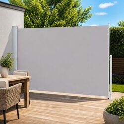 High-Quality Patio Retractable Side Awning 220x500cm Grey