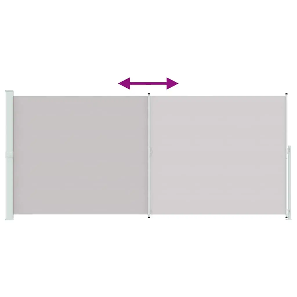 Patio Retractable Side Awning 220x500cm Grey
