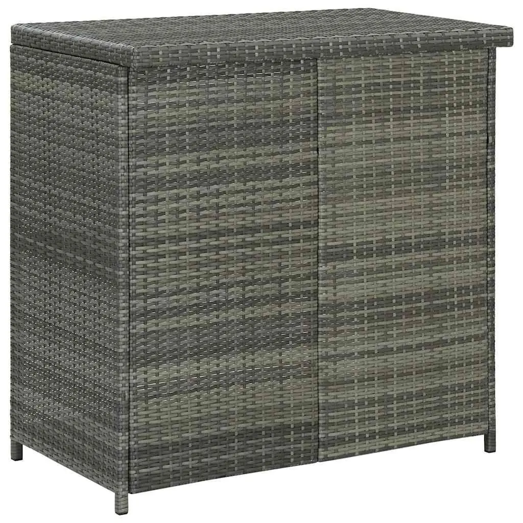 Grey Poly Rattan Bistro Table and Stool Set
