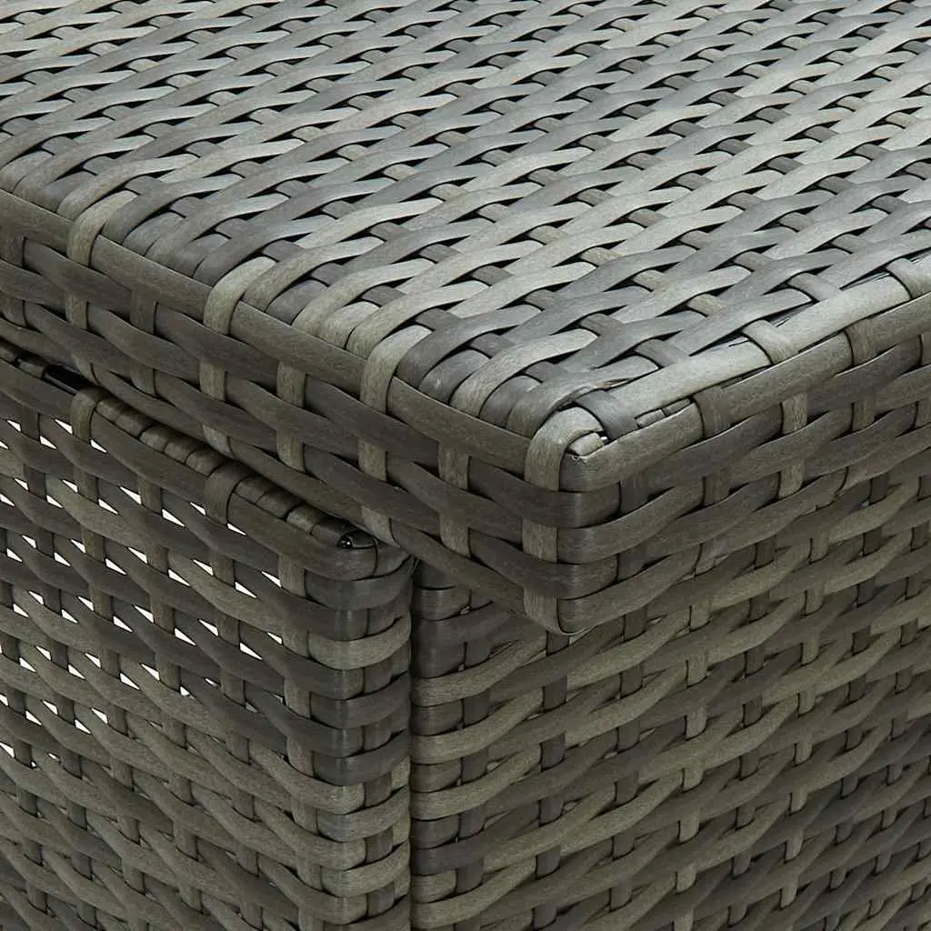 Grey Poly Rattan Bistro Table and Stool Set