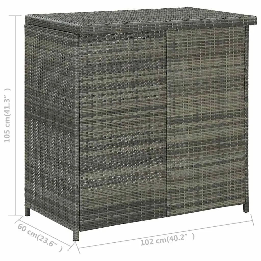 Grey Poly Rattan Bistro Table and Stool Set