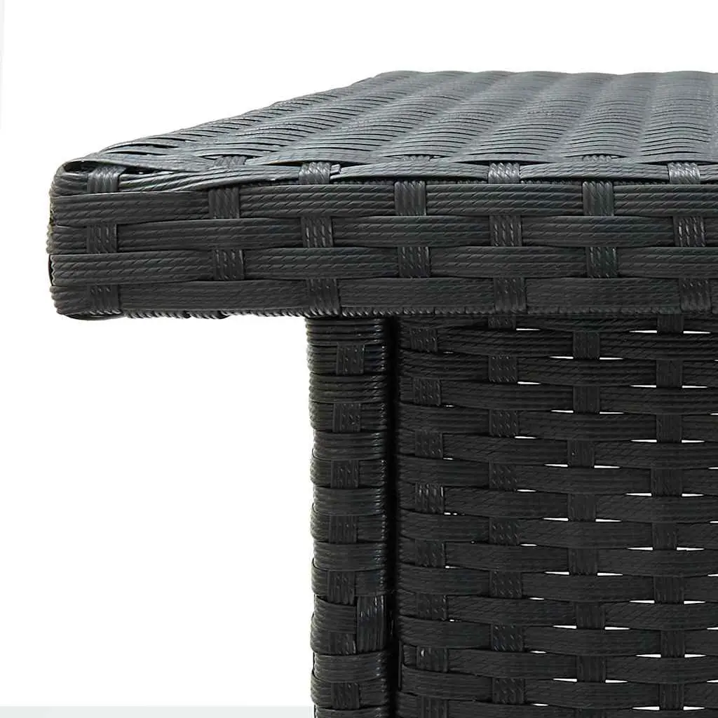 Black Corner Bar Table with Storage Shelves