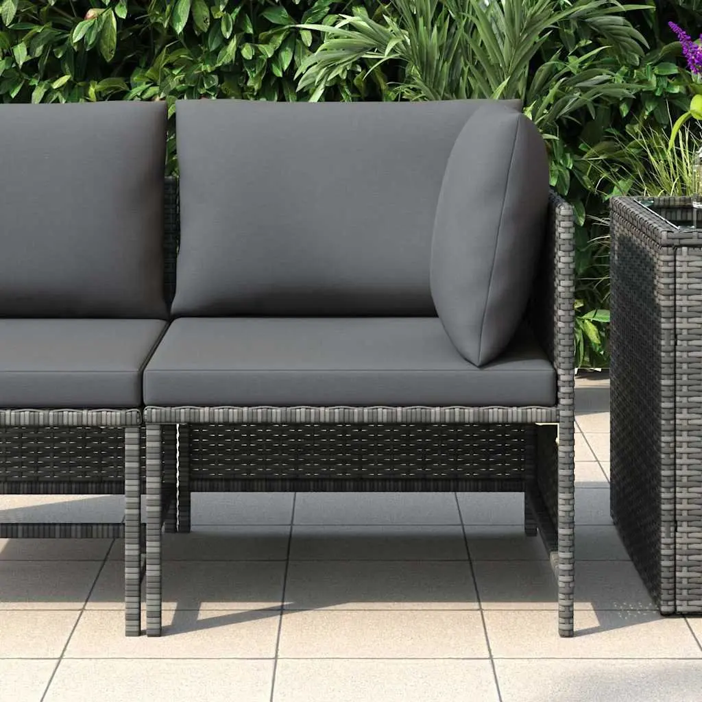 Grey Outdoor Sectional Corner Sofa with Durable PE Rattan