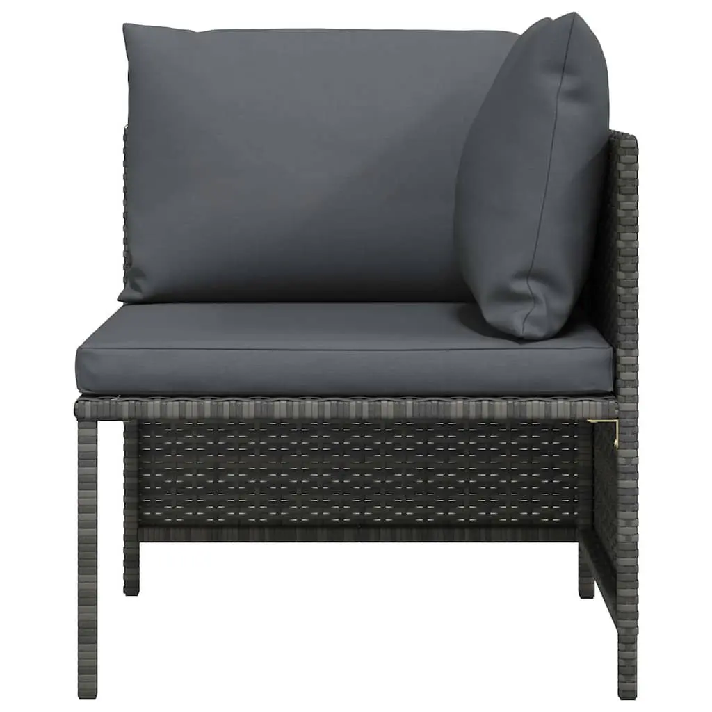 Grey Outdoor Sectional Corner Sofa with Durable PE Rattan