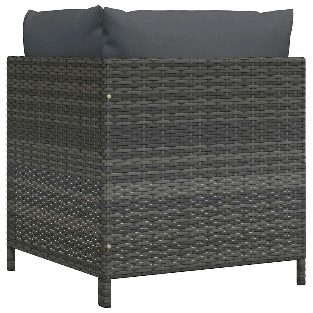 Grey Outdoor Sectional Corner Sofa with Durable PE Rattan