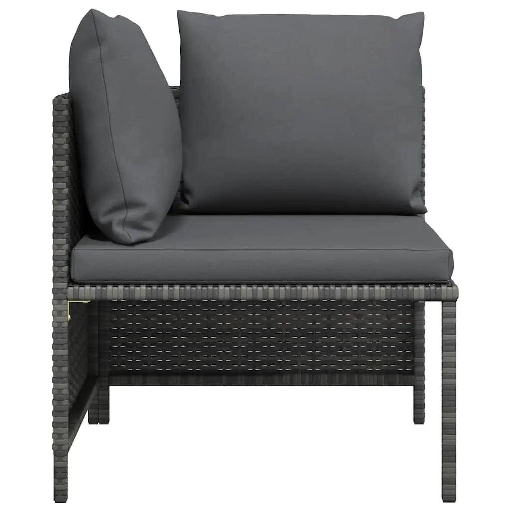 Grey Outdoor Sectional Corner Sofa with Durable PE Rattan