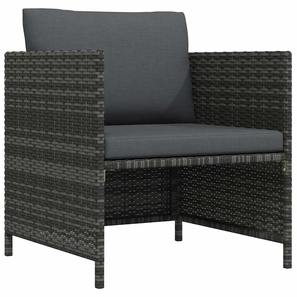Outdoor Sectional Sofa Unit Grey PE Rattan Modular Garden Lounge Seating