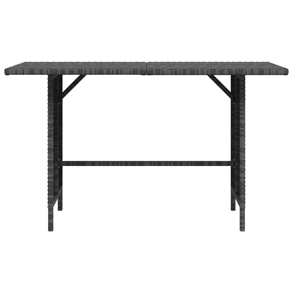 Grey Poly Rattan Dining Table for Outdoor Spaces