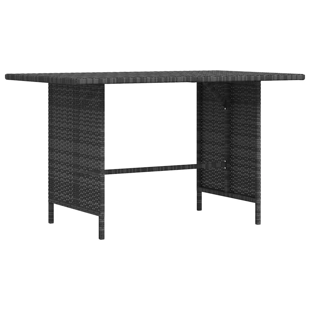 Grey Poly Rattan Dining Table for Outdoor Spaces