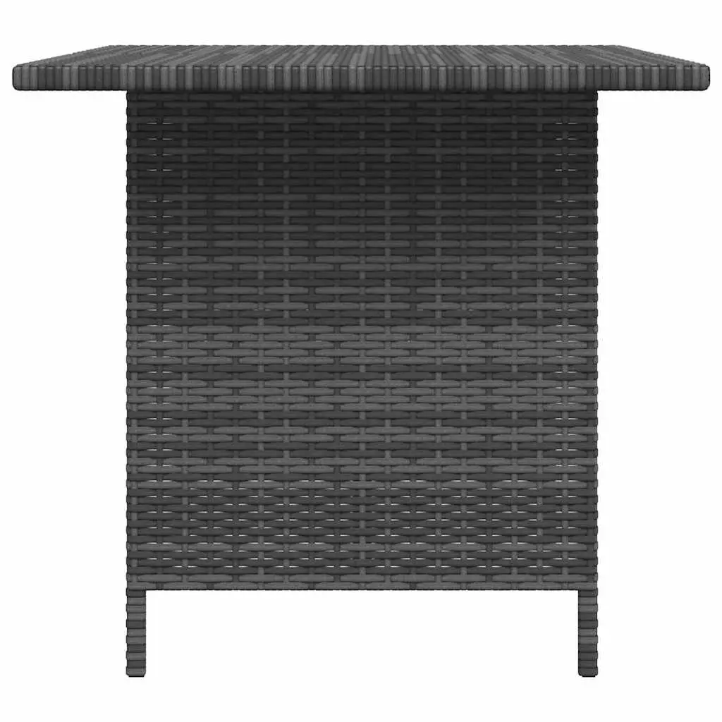 Grey Poly Rattan Dining Table for Outdoor Spaces