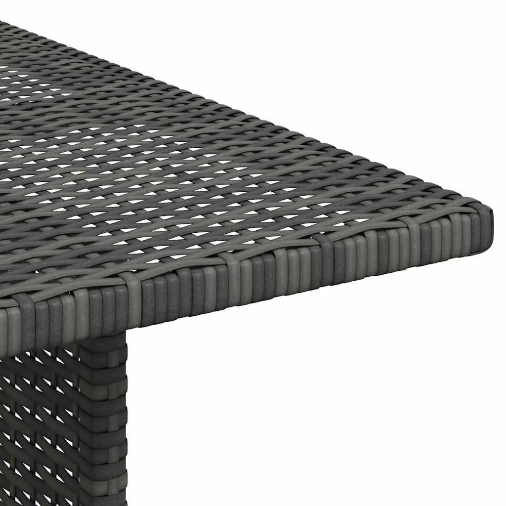 Grey Poly Rattan Dining Table for Outdoor Spaces