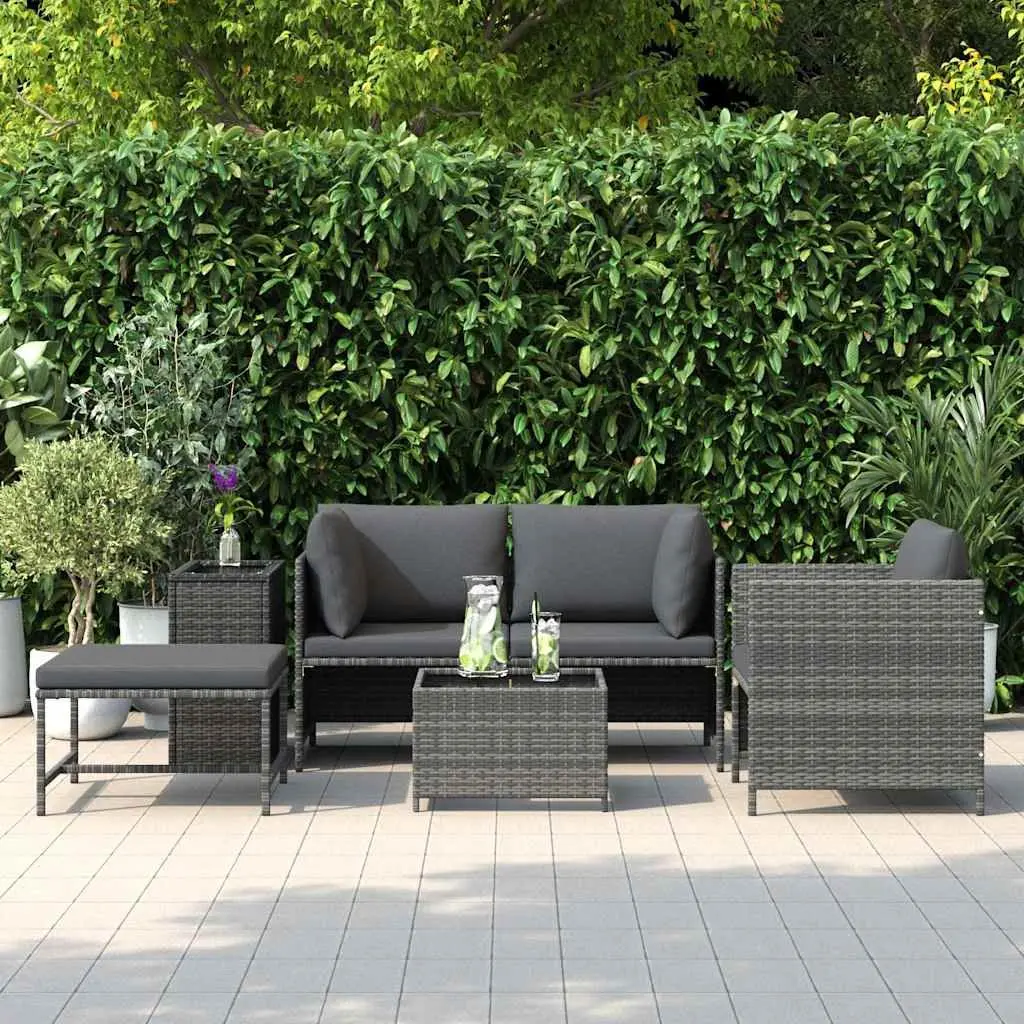 4-Piece Outdoor Sectional Sofa Set in Grey