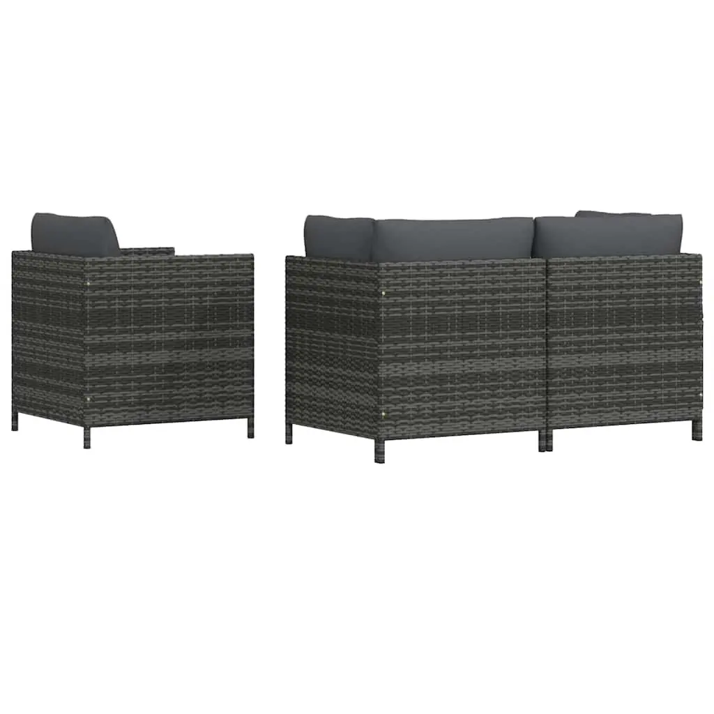 4-Piece Outdoor Sectional Sofa Set in Grey