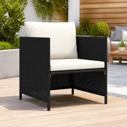 Modular Lounge Sectional Outdoor Sofa with Cushions in Black