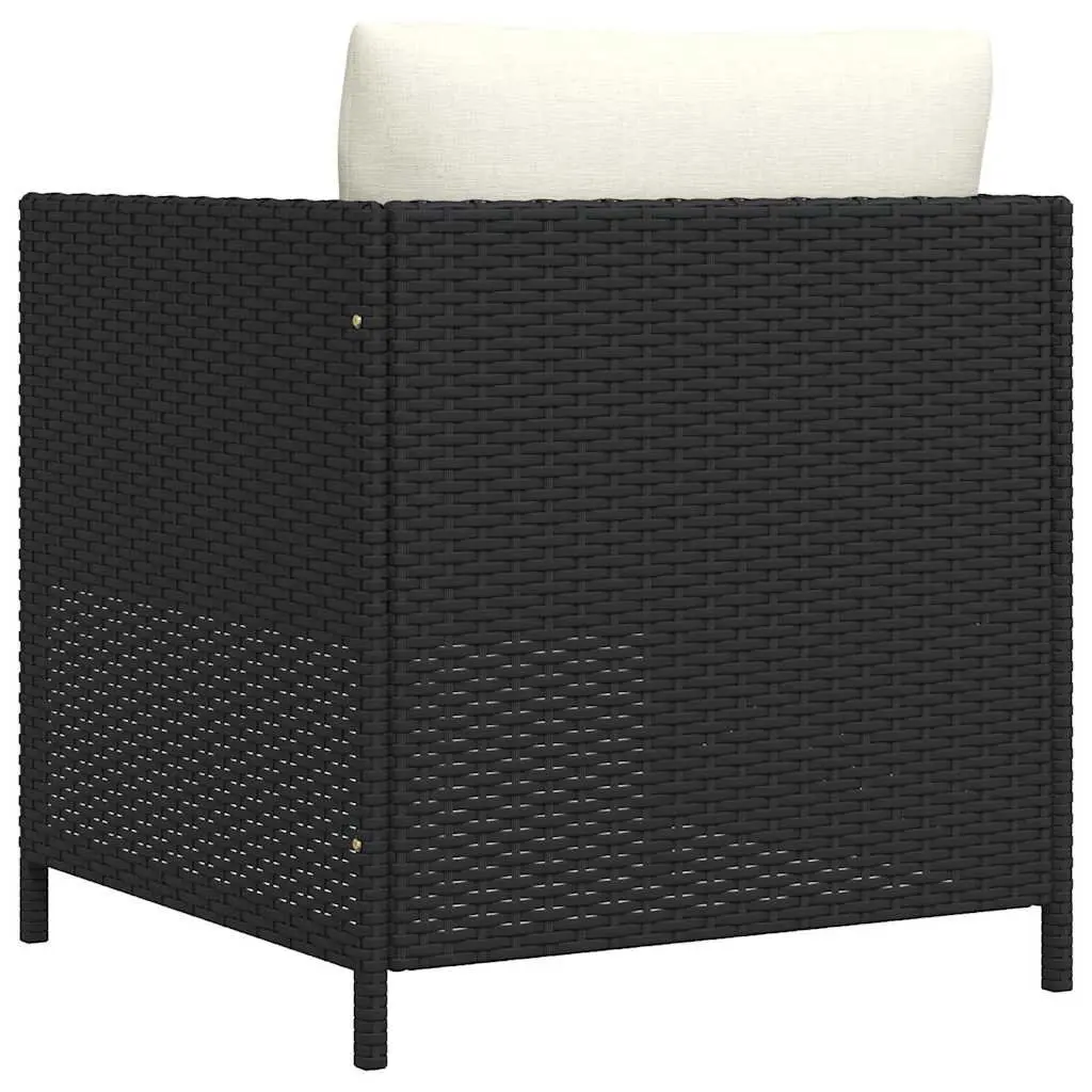 Modular Lounge Sectional Outdoor Sofa with Cushions in Black