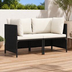 Sturdy 2-Seater Garden Sofa with Cushions for Outdoors