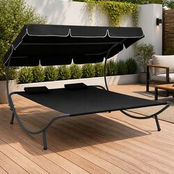 High-Quality Double Canopy Lounge Bed for Outdoors