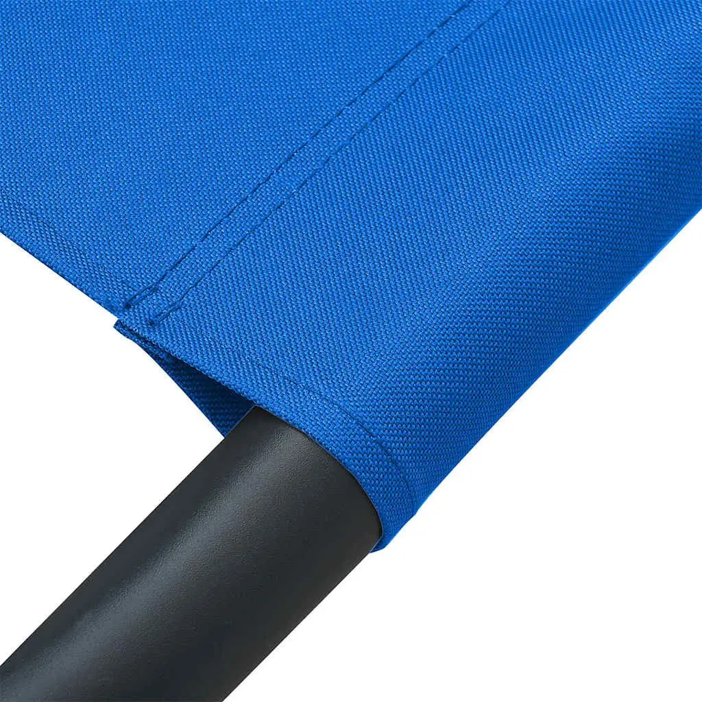 Outdoor Lounge Bed Oxford Fabric Blue Garden Patio Sun Bed