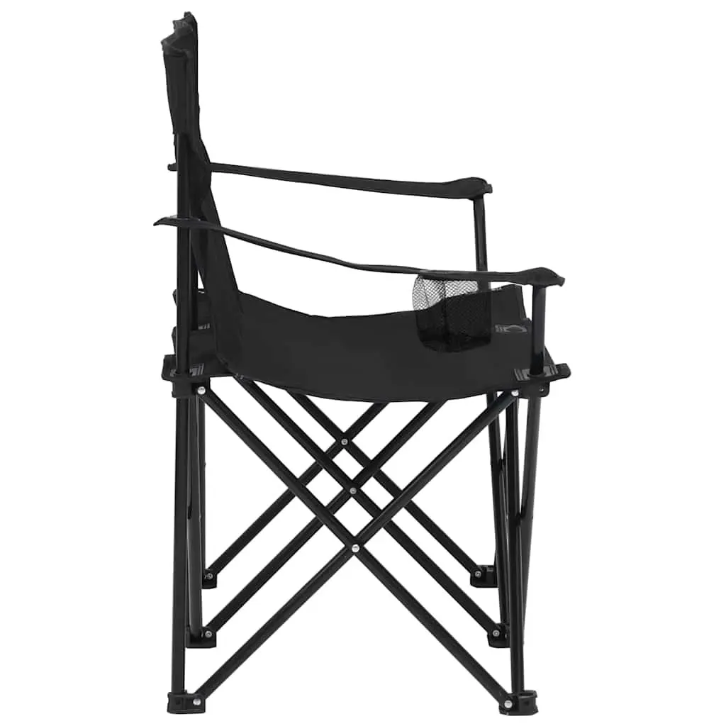 2-Seater Foldable Camping Chair in Black