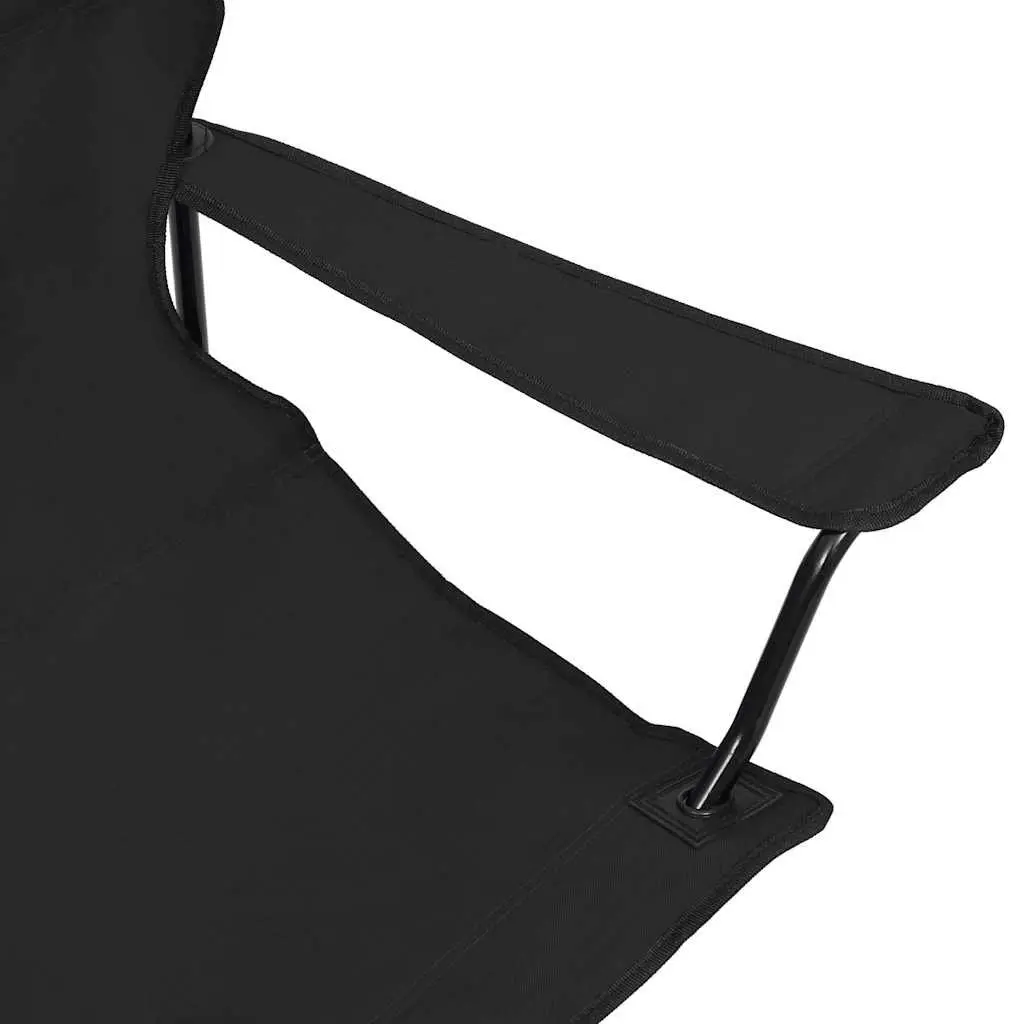 2-Seater Foldable Camping Chair in Black
