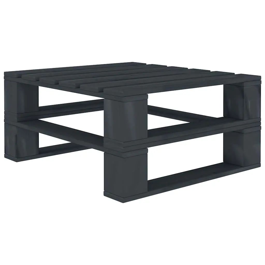 Outdoor Pallet Tables 2 Pieces Grey Wood Garden Patio Furniture Set Durable