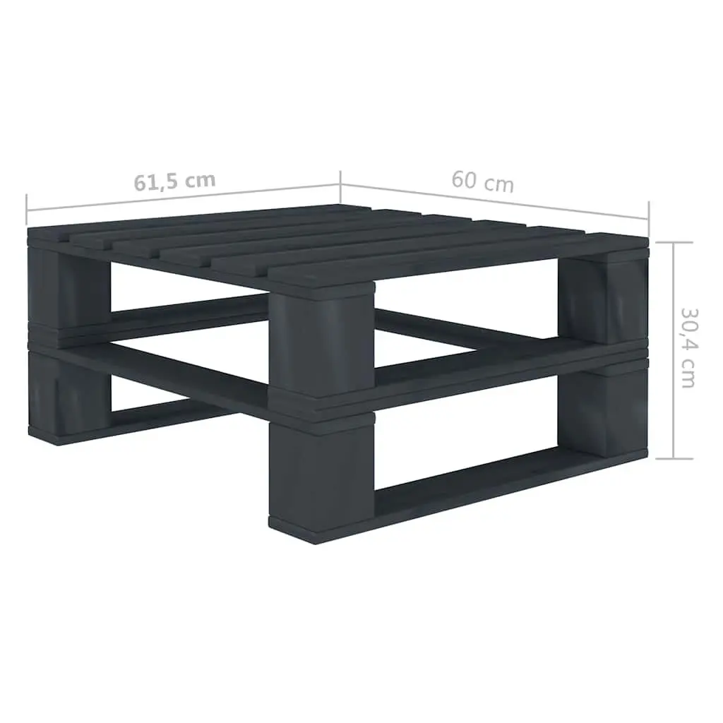Outdoor Pallet Tables 2 Pieces Grey Wood Garden Patio Furniture Set Durable