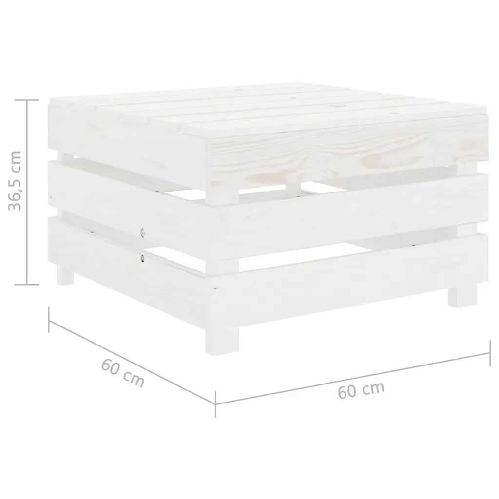 Outdoor Pallet Table White Wood Garden Furniture Backyard Seating Surface