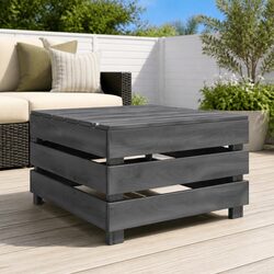 Durable Grey Garden Pallet Table for Outdoor Spaces