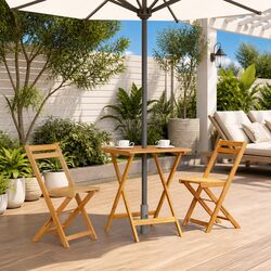 High-Quality Folding Garden Table in Acacia Wood 60x60x75 cm