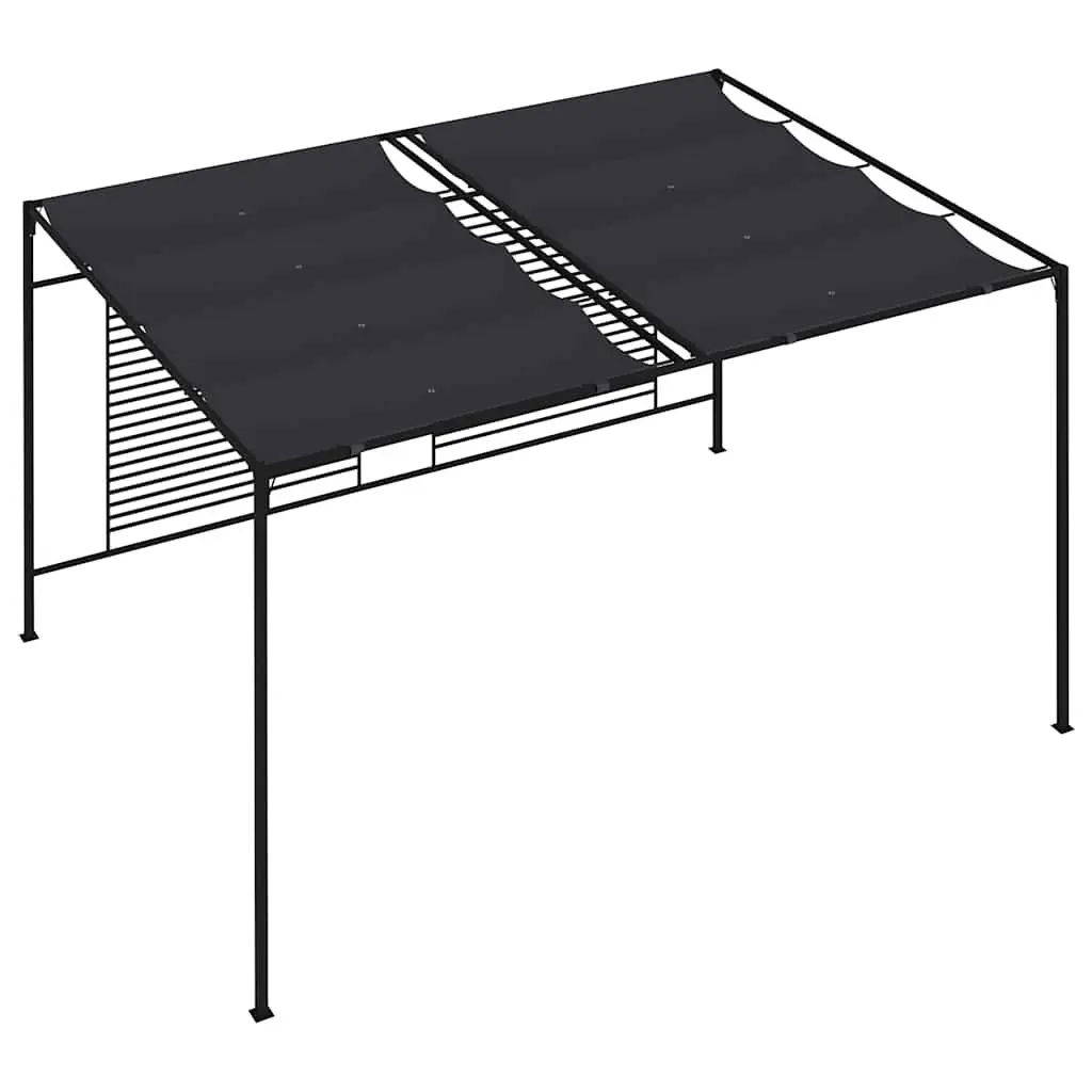 4x3m Anthracite Gazebo with Retractable Roof