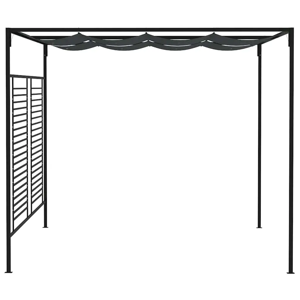 4x3m Anthracite Gazebo with Retractable Roof