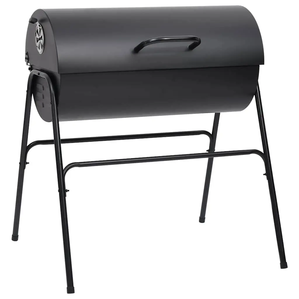 Barrel Grill BBQ Charcoal Steel 80 x 95 x 90 cm Black