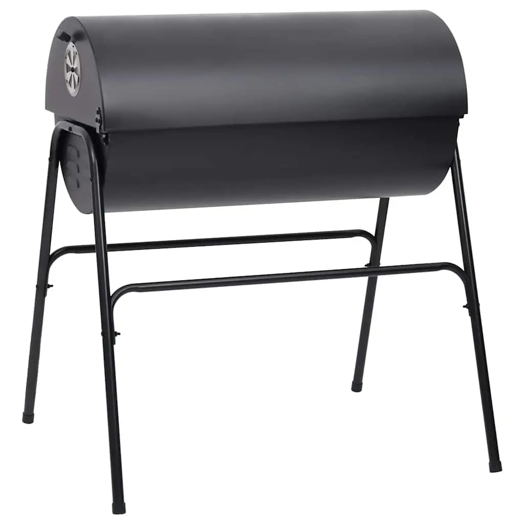 Barrel Grill BBQ Charcoal Steel 80 x 95 x 90 cm Black