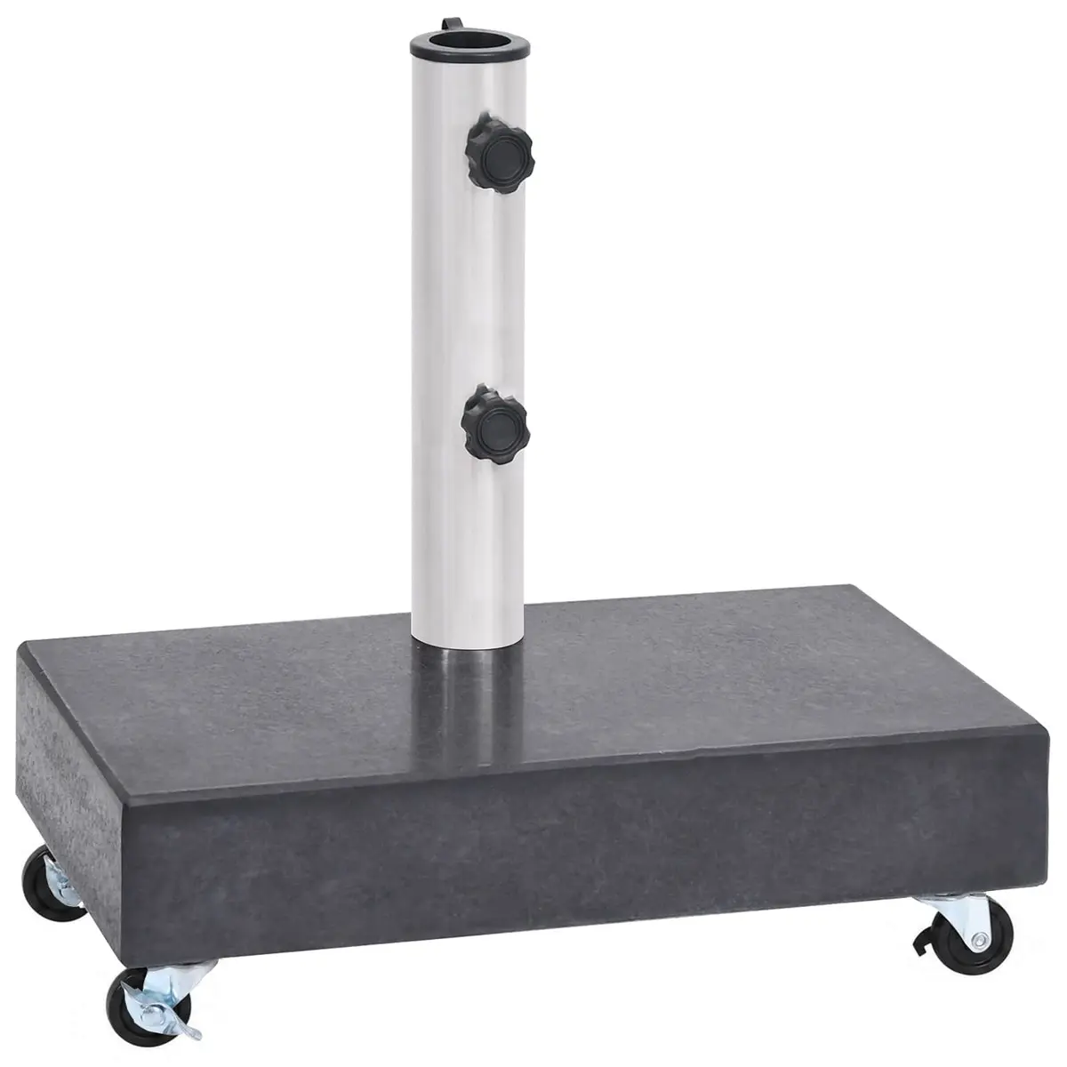 Umbrella Base Granite Black Outdoor Garden Parasol Stand Holder Heavy Duty