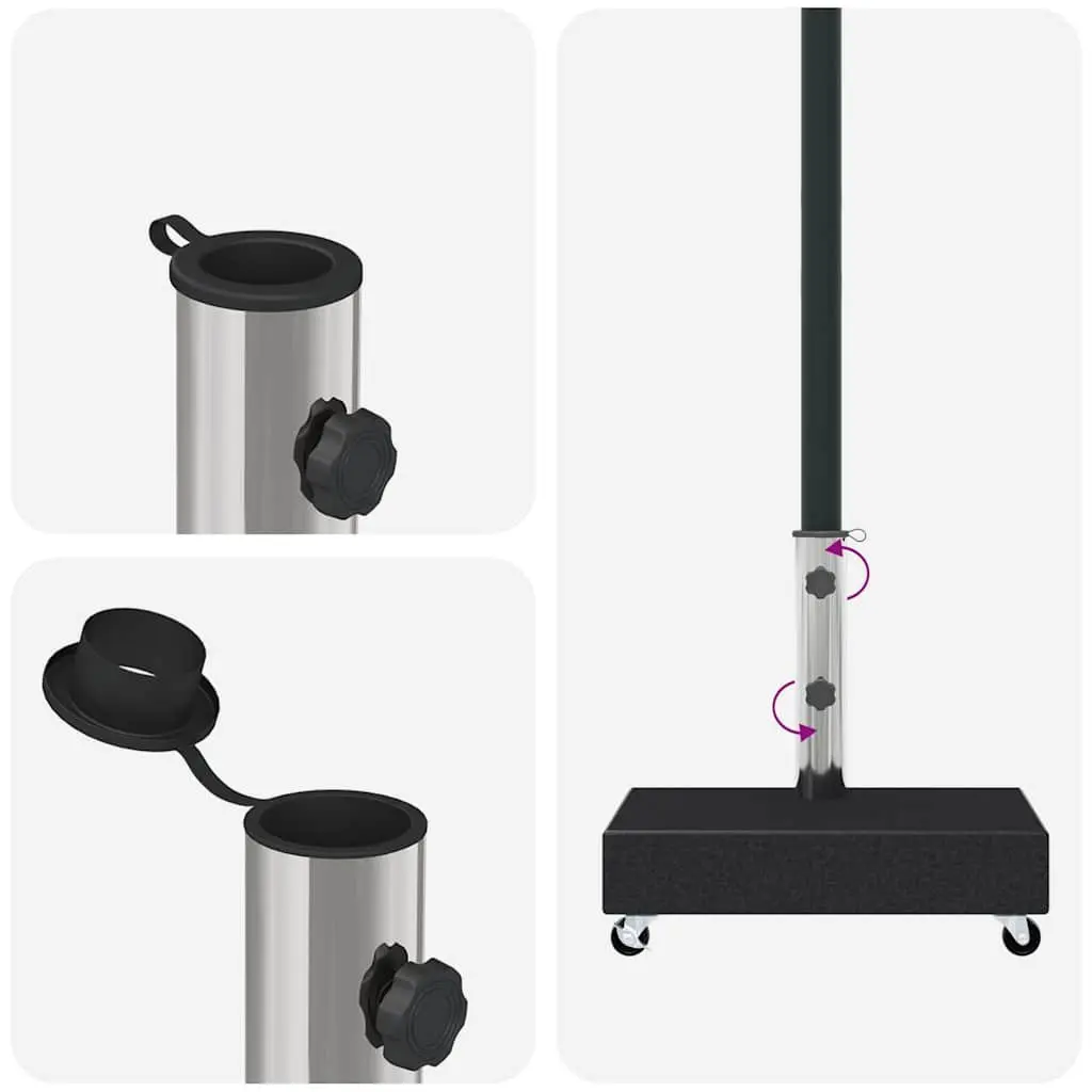 Umbrella Base Granite Black Outdoor Garden Parasol Stand Holder Heavy Duty