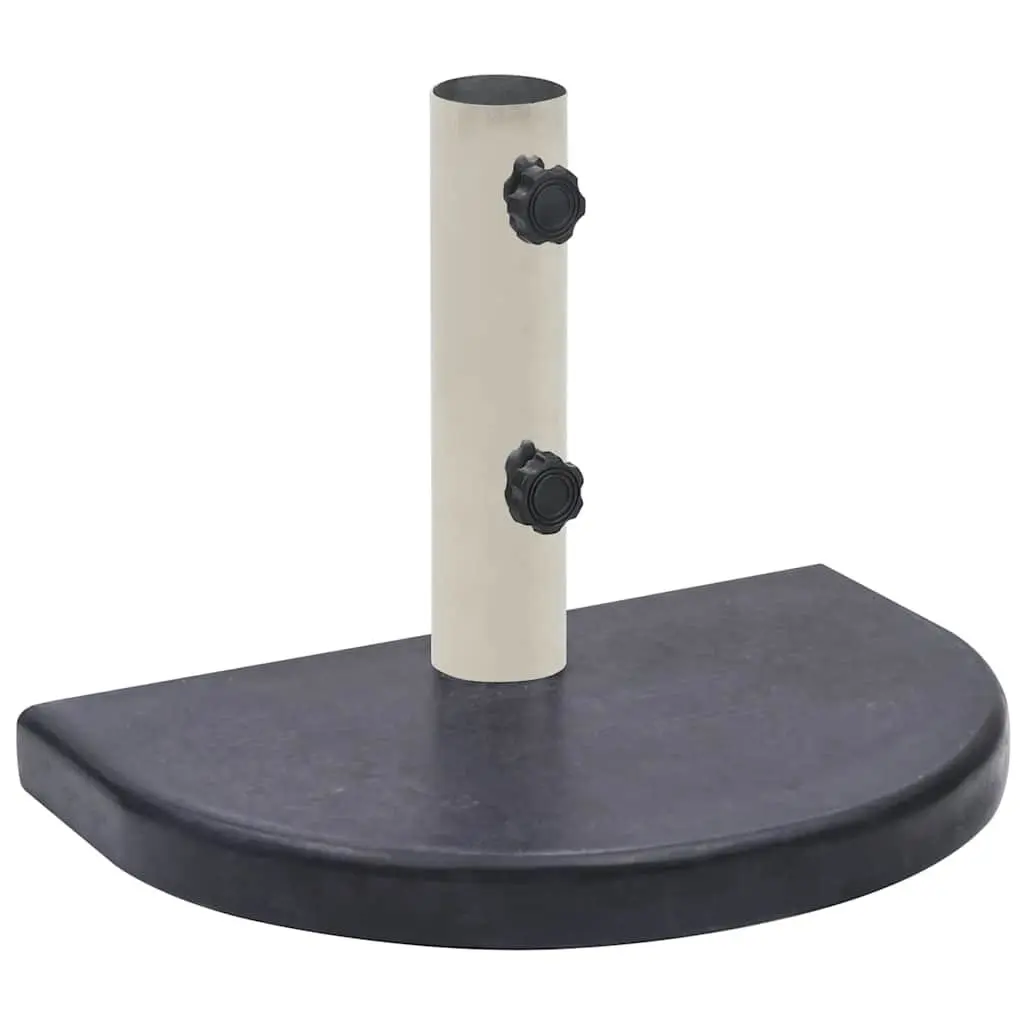 Half-Round Umbrella Base in Black Granite