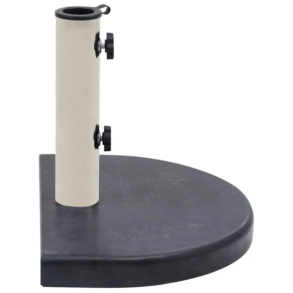 Half-Round Umbrella Base in Black Granite