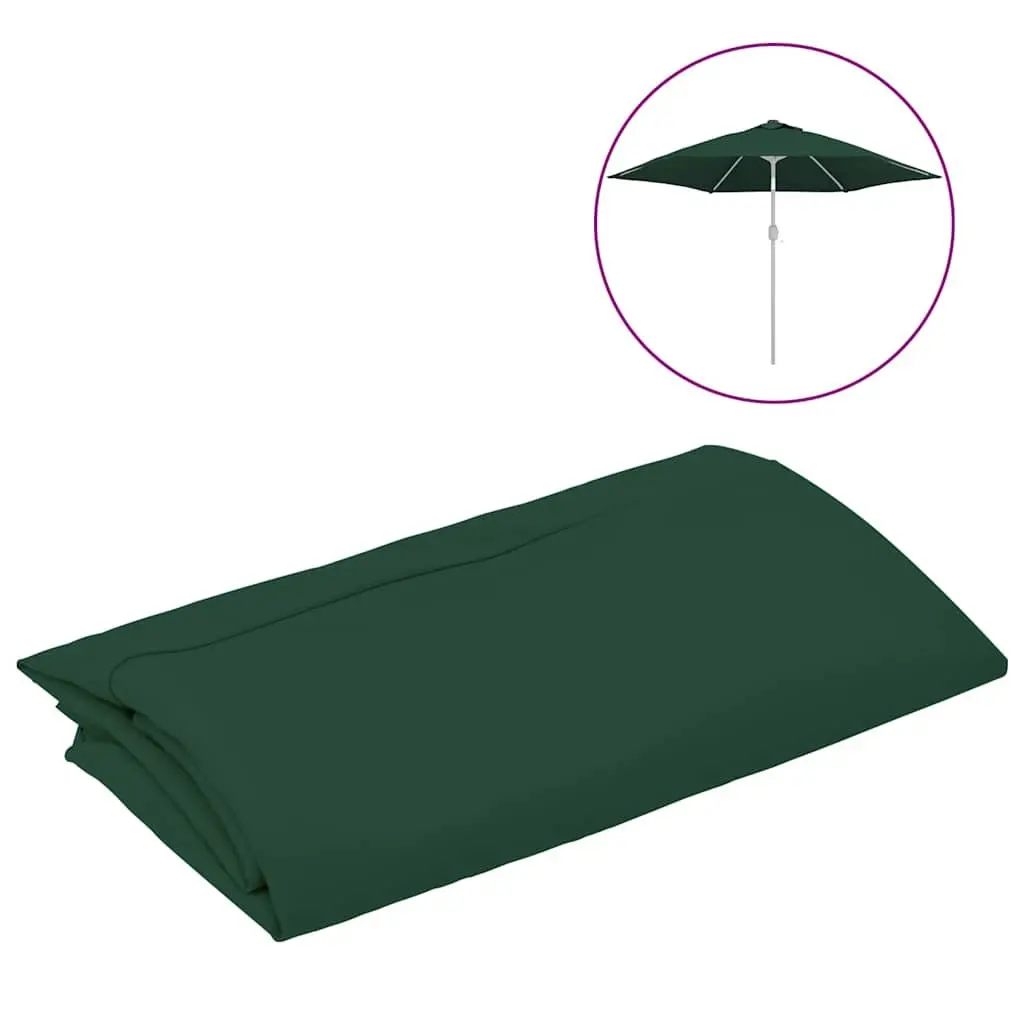 Outdoor Parasol Replacement Fabric Polyester 300cm Green