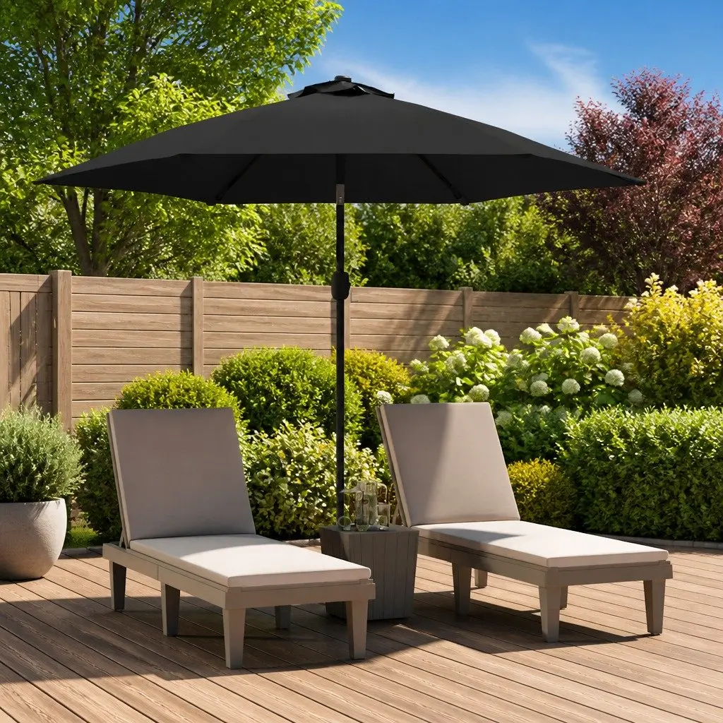 Replacement Parasol Fabric Outdoor Sunshade Cover Anthracite 300cm UV Protection