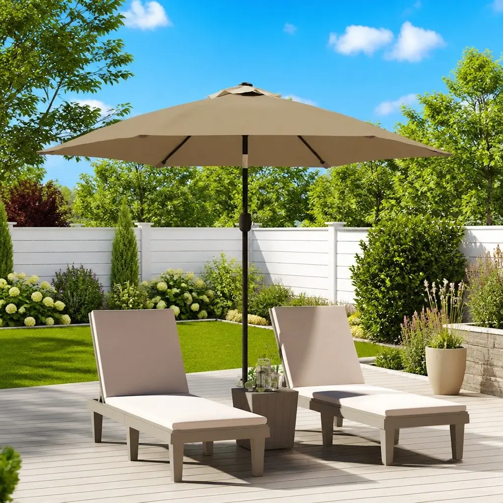 Replacement Parasol Fabric Polyester 300cm Taupe