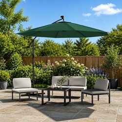 Durable Green Cantilever Umbrella Replacement Cover 350cm