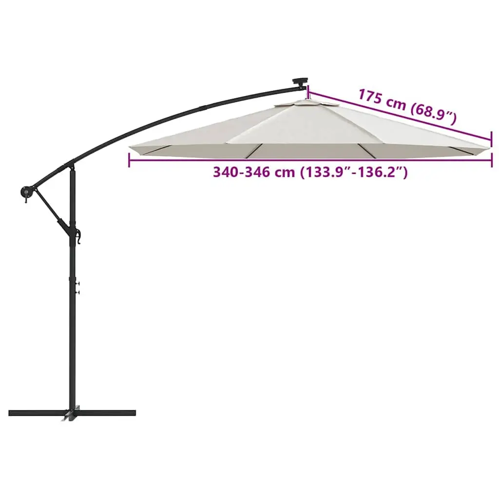 Cantilever Umbrella Cover Polyester 350cm Sand