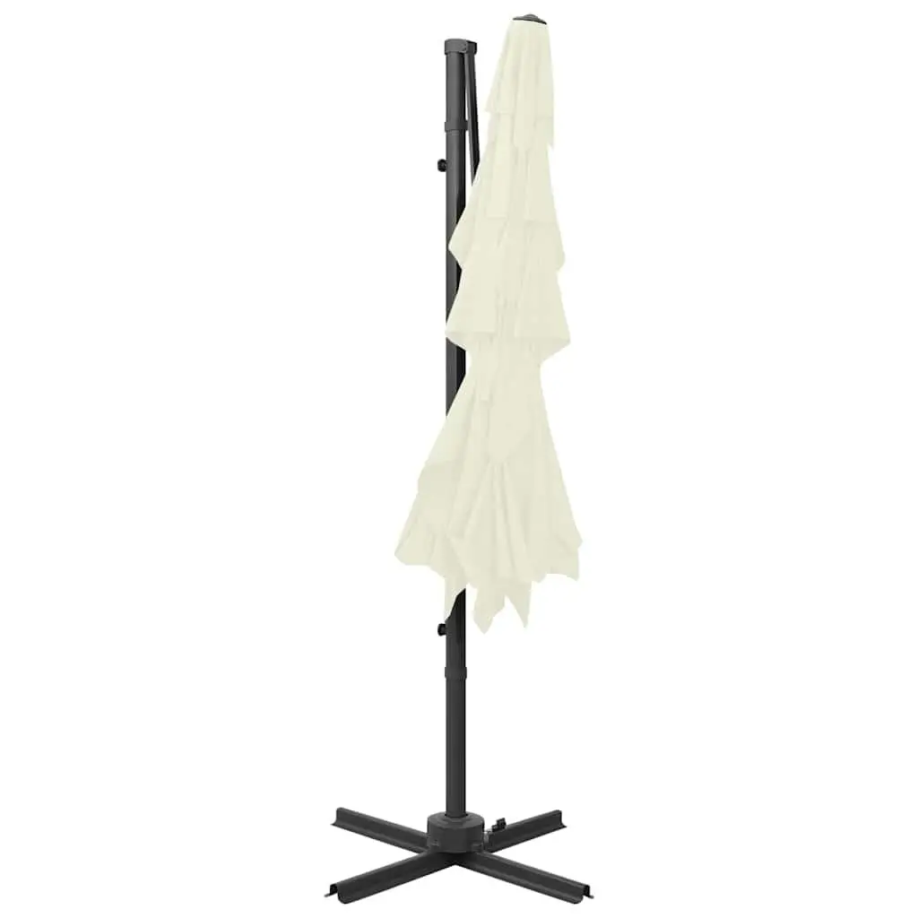 4-Tier Garden Parasol Polyester 250x250cm Beige