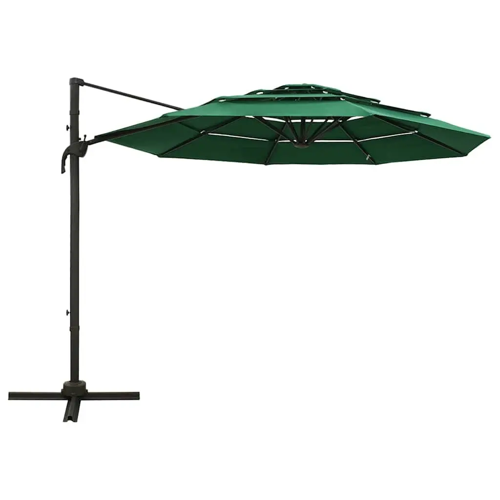 Garden Parasol Polyester 3x3m Green