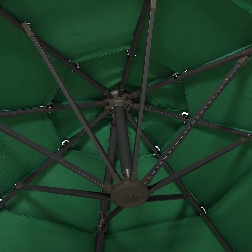 Garden Parasol Polyester 3x3m Green