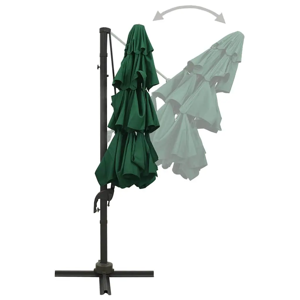 Garden Parasol Polyester 3x3m Green