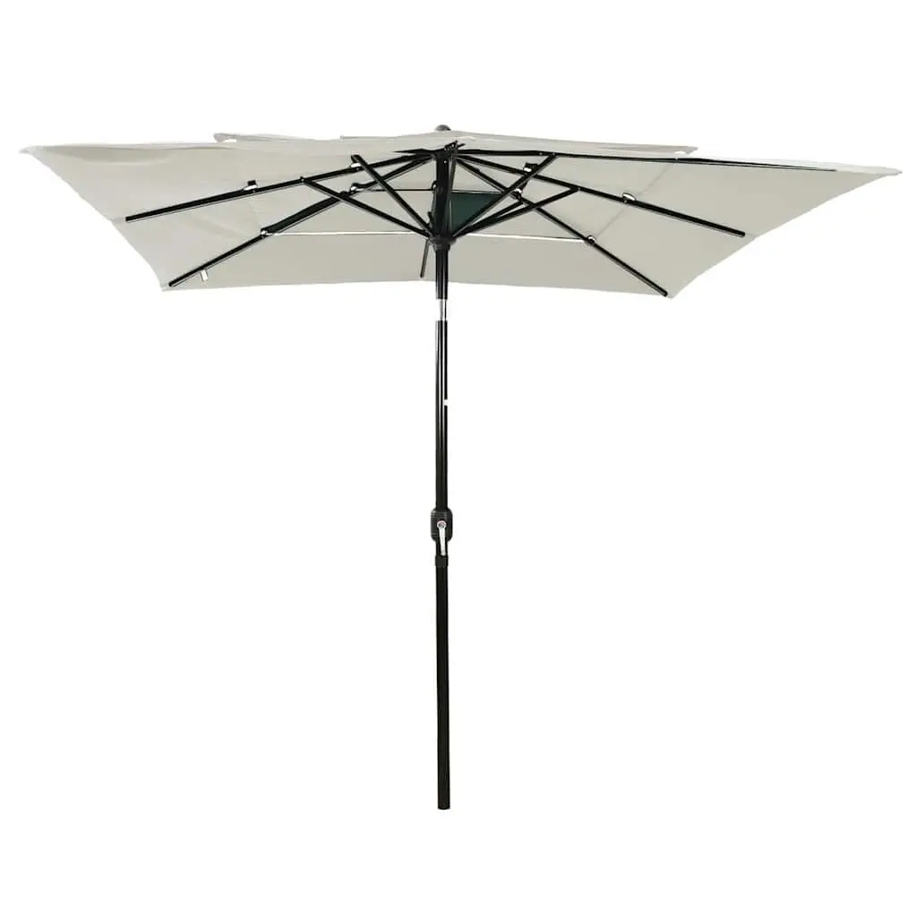 3-Tier Garden Parasol with Crank and Tilt Function