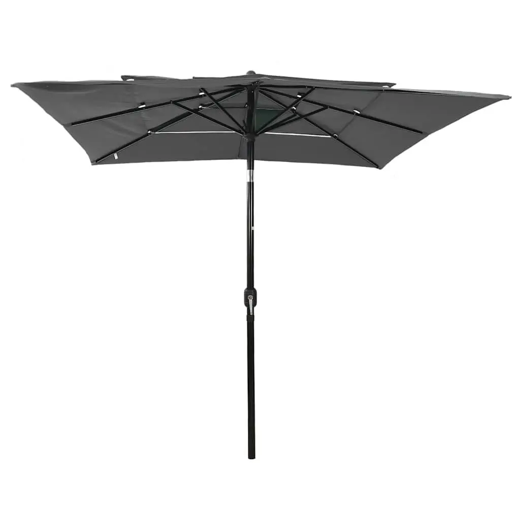 3-Tier Garden Parasol with Crank Tilt Function