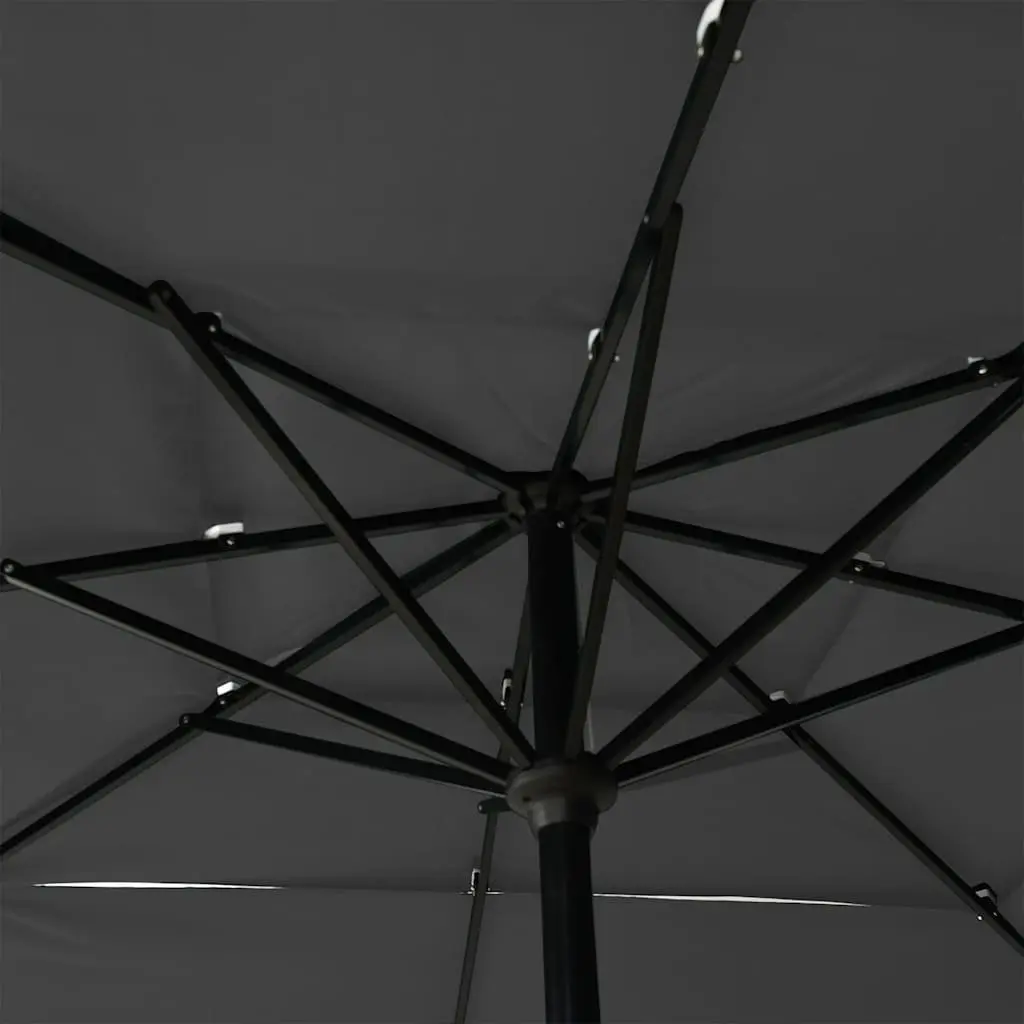 3-Tier Garden Parasol with Crank Tilt Function